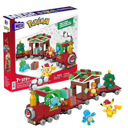 MEGA Pokémon Action Figure Building Toys, Holiday Train with 373 Pieces, 4 Poseable Characters, Gift Idea for Kids, HHP69,Multi-coloured,Medium