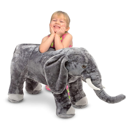 Melissa & Doug Elefante Gigante - Animal de Peluche Realista (más de 90 cm de largo)