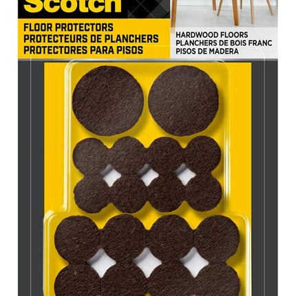 Scotch SP846 SP846-NA Felt Pads, Brown, Assorted S