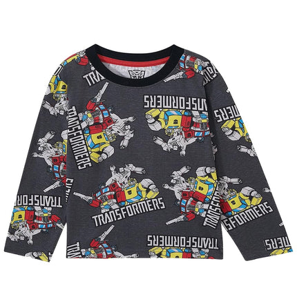 Transformers Hasbro 3 Pack Toddler and Big Boys Long Sleeve Shirts, Red/Black/Grey, 10