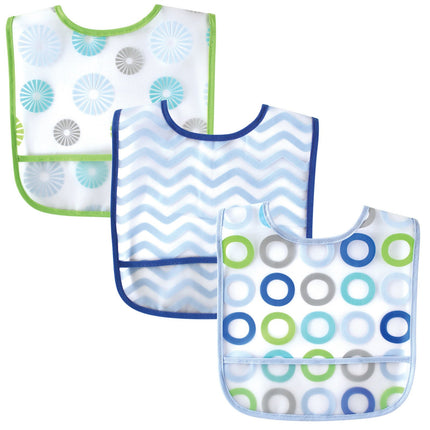 Luvable Friends Unisex Baby Waterproof PEVA Bibs, 