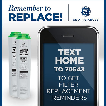 GE FQK2J Under Sink Water Filter Replacement | Dual Flow | Reduces Sediment, Rust & Other Impurities from Water | Replace Every 6 Months for Best Results | 2 Water Filters Light Gray