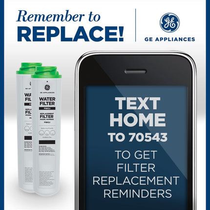 GE FQK2J Under Sink Water Filter Replacement | Dual Flow | Reduces Sediment, Rust & Other Impurities from Water | Replace Every 6 Months for Best Results | 2 Water Filters Light Gray