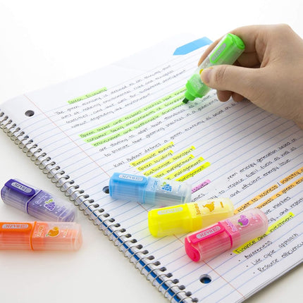 BAZIC Fruit Scented Mini Highlighters (6/Pack)