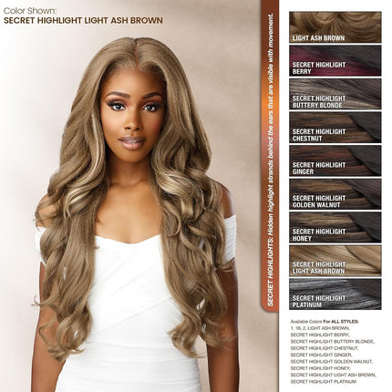 Sensationnel Bare Lace 13x6 wigs - Unit 4 Glueless synthetic with 180 degree preplucked hairline Non lifting 2040 larger grid thinner lace - BareLace unit 4 (1B OFFBLACK)