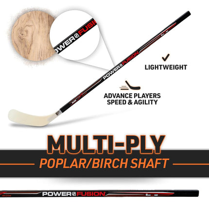 Franklin Sports Senior NHL 1040 Power Blade Street Hockey Stick (48-Inch, Left Hand)