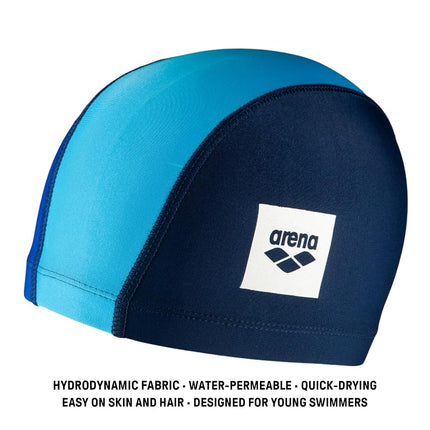 arena Unix II Jr Youth Swim Cap, Navy / Blue / Lightblue