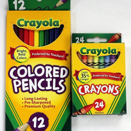 12ct Crayola Colored Pencils Pre-Sharpened & 24ct 