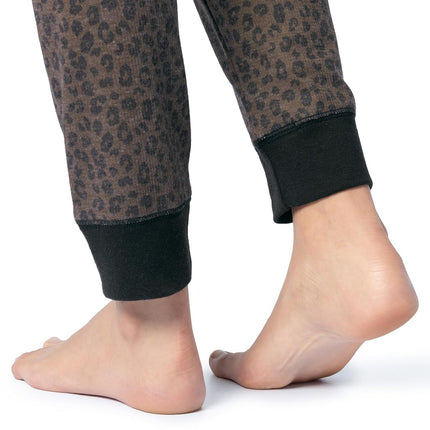 Fruit of the Loom Womens Micro Waffle Premium Thermal Union Suit, Cheetah Print, XS-S