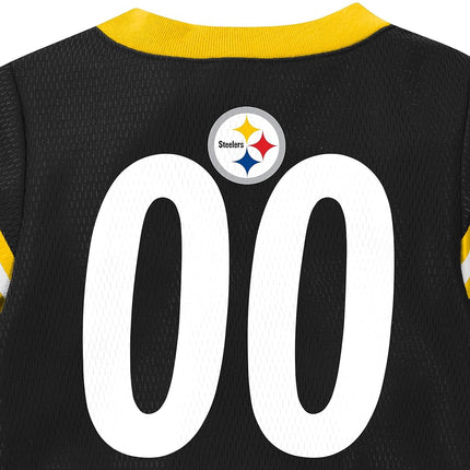 NFL Pittsburgh Steelers Team Jersey Bodysuit, black/gold/white Pittsburgh Steelers, 6-12 Months (138781160STE612-001)