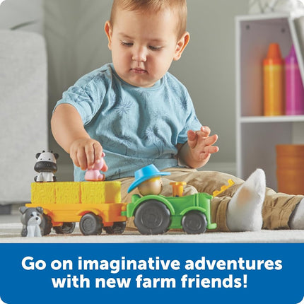 Learning Resources Peeksville Haul & Seek Tractor, Tractor Toys, Farm Toys, Barn Toys, Toddler Learning Toys, Ages 18 Months+, 10 Pieces