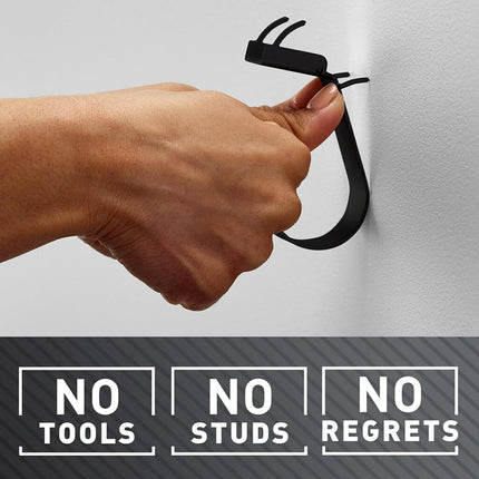 3M CLAW 15 lb. 2 Drywall Black Hooks & 2 Extra Picture Hangers, Heavyweight Hanging Solution for Backpacks, Jackets, Pictures and Room Decor, Cute Wall Hooks - 4 Pack