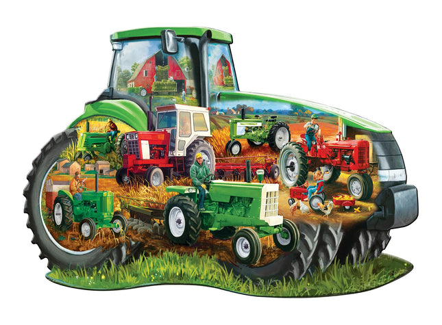 MasterPieces 1000 Piece Jigsaw Puzzle for Adult, Family, Or Kids - Tractor Shape - 38.5"X26.5" - Family Owned American Puzzle Company