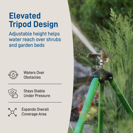 Orbit 56667N Zinc Impact Sprinkler on Tripod Base