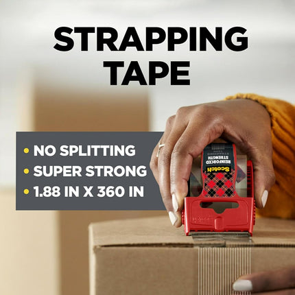 3M Scotch Strapping Tape 50, 1.88 in x 360 in (48 mm x 9.14 m)