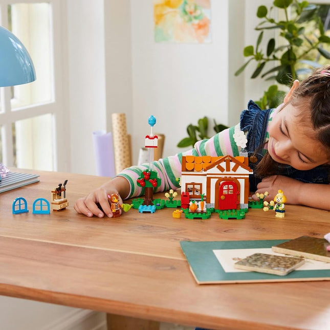 LEGO Animal Crossing Isabelle’s House Visit Set, Building Toy for 6+ Year Old Girls & Boys, Features 2 Character Minifigures from the Video Games incl. Fauna, Creative Kids' Toy for Gaming Fans 77049