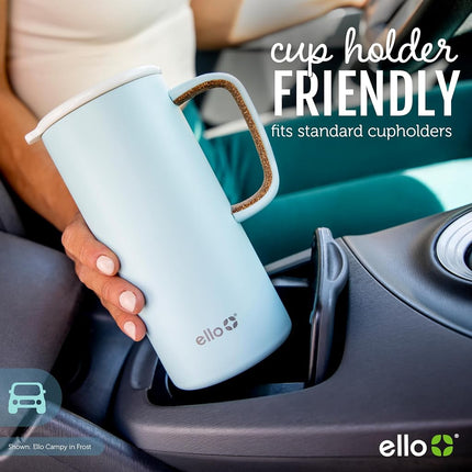 Ello 429-0293-026-6 Campy Insulated Stainless Steel Travel Mug, Navy, 18 oz