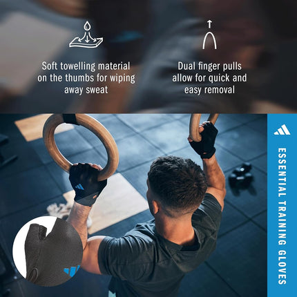 adidas Essential Training Gloves - Blue - XS
