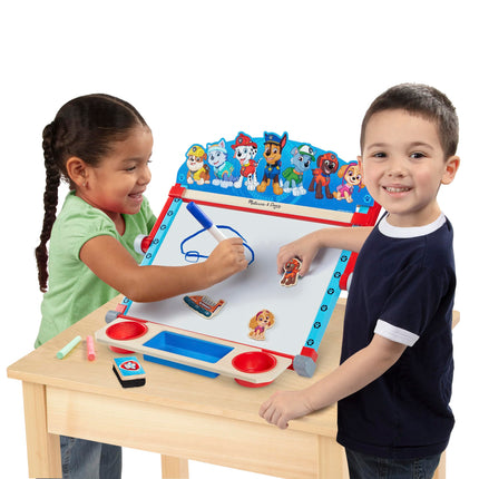 Melissa & Doug PAW Patrol Wooden Double-Sided Tabletop Art Centre Easel, Multicolor, 33274