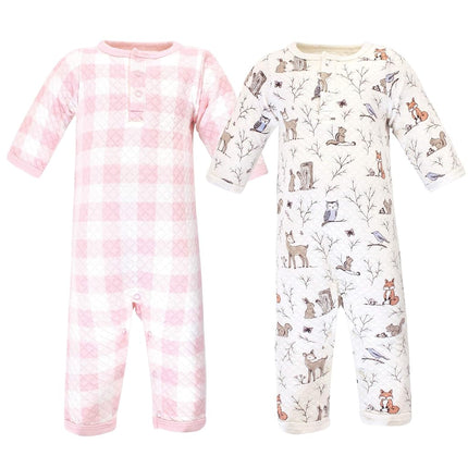 Hudson Baby Unisex Baby Premium Quilted Coveralls, Enchanted Forest, 6-9 Months