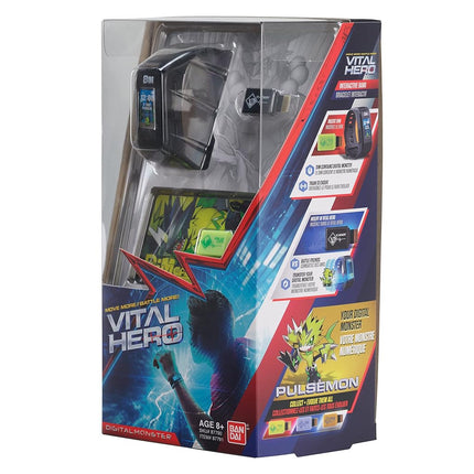 Bandai Namco - Digimon - Tracker d'activité interactif/Montre numérique/Animal de compagnie virtuel Vital Hero (Noir)