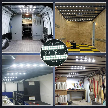 Nilight 40Leds Van Interior Light Kits 12V White Led Ceiling Lighting Kits for Truck Van RV Boats Caravans Trailers Lorries Ducato Transit ï¼ˆ10 Modulesï¼‰