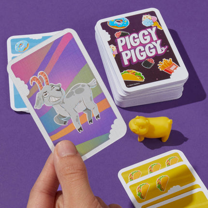 Hasbro Gaming Piggy Piggy Card Game, Fun and Fast Card Game for Families, Children, Teenagers and Adults, Ages 7+, for 2 to 6 Players