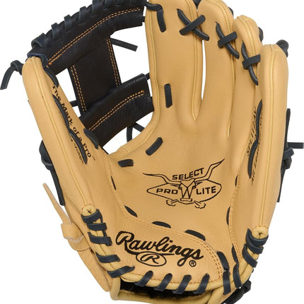 Rawlings Select Lite Youth Baseball Glove Player Models | Sizes 10.5"-12.25" | Multiple Styles Series-Baseball Glove, Kids, Anthony Volpe | Pro I Web-Camel/Navy, 11.25" | Infield