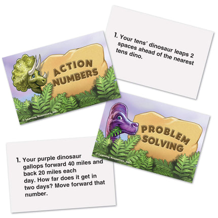 Recursos de Aprendizaje Dino Math Tracks Juego de Valor Posicional