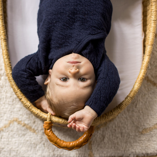 Burt's Bees Baby - Mamelucos para bebé niño - Monos transpirables 100% algodón orgánico para niños de prematuro a 24 meses, abeja acolchada Midnight, 12 meses