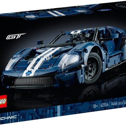 LEGO Technic 2022 Ford GT 42154 Car Model Kit for Adults to Build, Collectible Set, 1:12 Scale Supercar with Authentic Features, Gift Idea That Fuels Creativity and Imagination