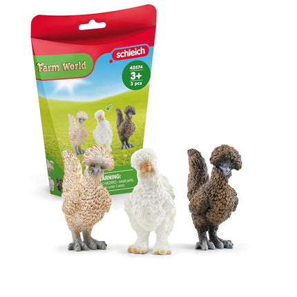 Schleich Farm World - 3Pc Chicken Friends Toy Figu