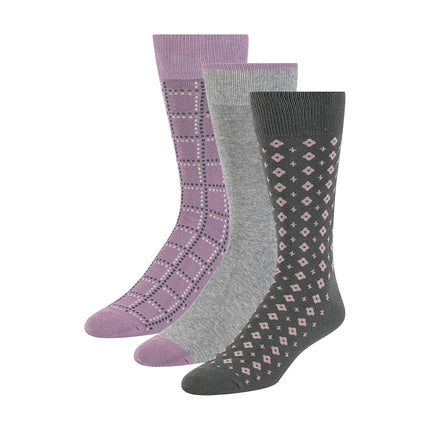 Ted Baker Men's 3 Pack Pattern Crew Dress Socks, U