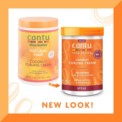 Cantu Shea Butter for Natural Hair Coconut Curling Cream, 25 Ounce