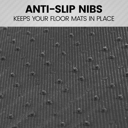 BDK Pink Carpet – Two-Tone Faux Leather Automotive Floor Mats, Included Anti-Slip Features and Built-in Heel Pad, Stylish for Cars Truck Van SUV
