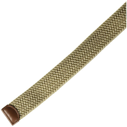 Perry Ellis mens1P86102Woven Stretch Leather-trim Belt Belt - Beige - Medium