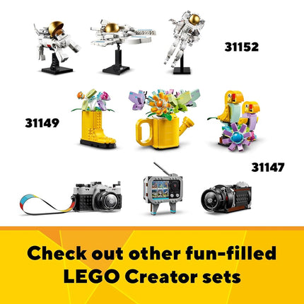 LEGO Creator 3in1 Retro Roller Skate Toy - Transforms into a Mini Skateboard or Boom Box Radio, Creative Gift for 8+ Year Old Girls & Boys - 31148