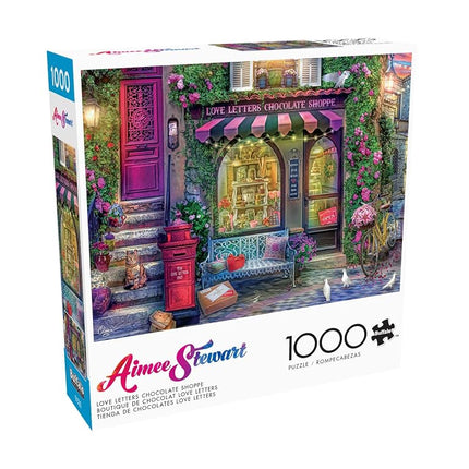 Buffalo Games - Aimee Stewart - Love Letters Chocolate Shoppe - 1000 Piece Jigsaw Puzzle for Adults - Challenging Puzzle Perfect for Game Nights - Finished Size is 26.75 x 19.75