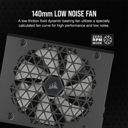 Corsair RM1000x Shift Fully Modular ATX Power Supply - Modular Side Interface - ATX 3.0 & PCIe 5.0 Compliant - Zero RPM Fan Mode - 105°C-Rated Capacitors - 80 Plus Gold Efficiency - Black
