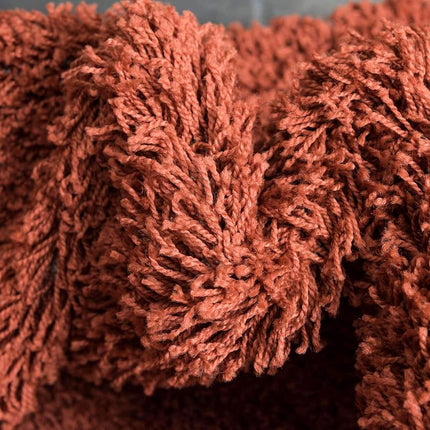 Unique Loom Solid Shag Collection Tapis de surface terracotta 3 x 5 (97 cm x 158 cm)