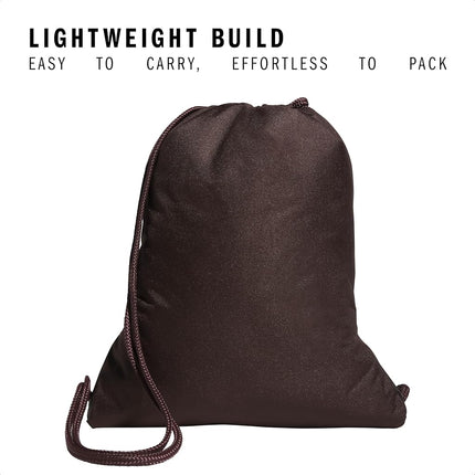 adidas Alliance Sackpack, Drawstring Backpack, Lightweight Small Gym Bag for Women and Men, Shadow Brown/Rose Gold, One Size, Alliance Sackpack – Drawstring Backpack Small Bag for Men and Women