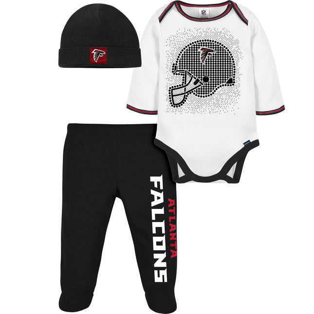 Gerber NFL Baby Boys' 3Pc Bodysuit, Footed Pant, &