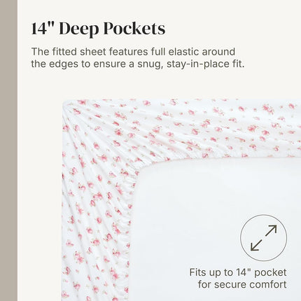 Modern Threads Silky Soft Microfiber and Wrinkle Free Sheets - Luxurious Microfiber Bed Sheets Includes Flat Sheet, Fitted Sheet with Deep Pockets, & Pillowcases Ivory, California King