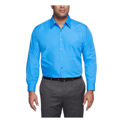 Van Heusen Men's Tall Dress Shirt Big Fit Poplin, 