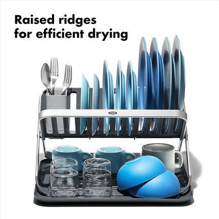 OXO Good Grips Aluminium Fold Flat Dish Rack