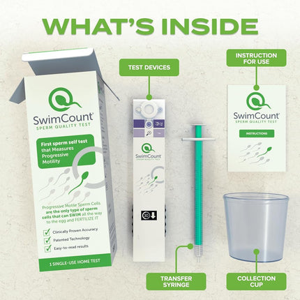 Fertility Test for Men Quality Test: Accurate Home Testing Kit for Assessing Male Fertility and Health by Measuring Progressive Motility - Male Fertility Test