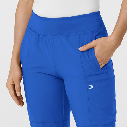 WonderWink W123 Women's 5555 Comfort Waist Jogger Pant, Royal, Small Petite