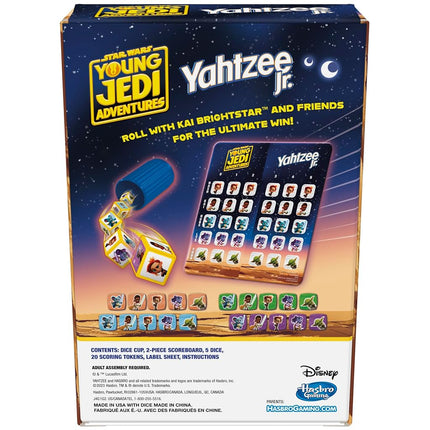 Hasbro Gaming Yahtzee Jr. Star War: Young Jedi Adventures Edition Board Game for Kids | Ages 4+ | 2-4 Players | Counting and Matching Games for Preschoolers