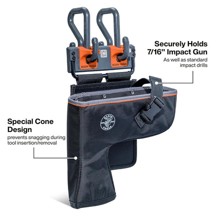 Klein Tools BC532S Bucket Work Center S-Hook System Module Impact Holder, Tool Organizer for 7/16-Inch Impact Guns and Standard Drills