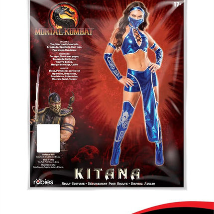 Mortal Kombat Rubie's Kitana Costume M Azul
